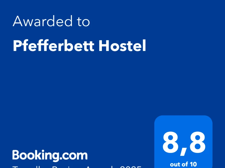 Auszeichnung von Booking.com mit einer Bewertung von 8,8 von 10